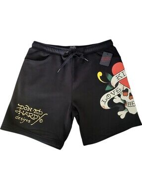 Ed Hardy Love Kills Slowly Mens Cotton Sweat Shorts Size Large New